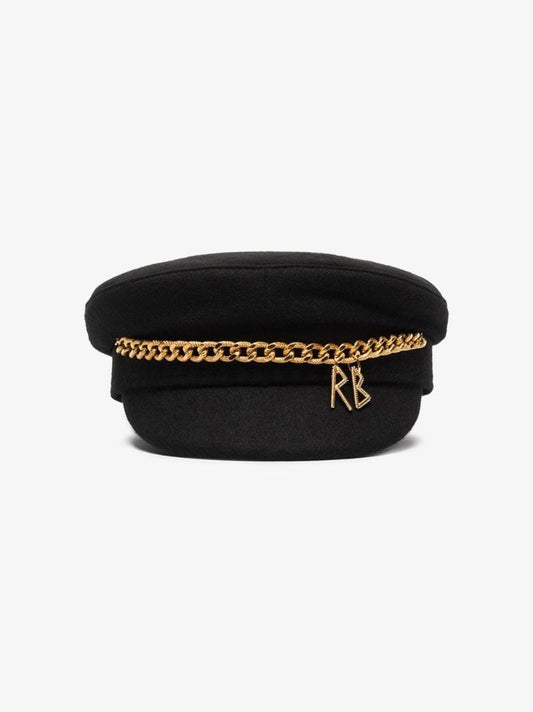Black Chain Baker Boy Hat