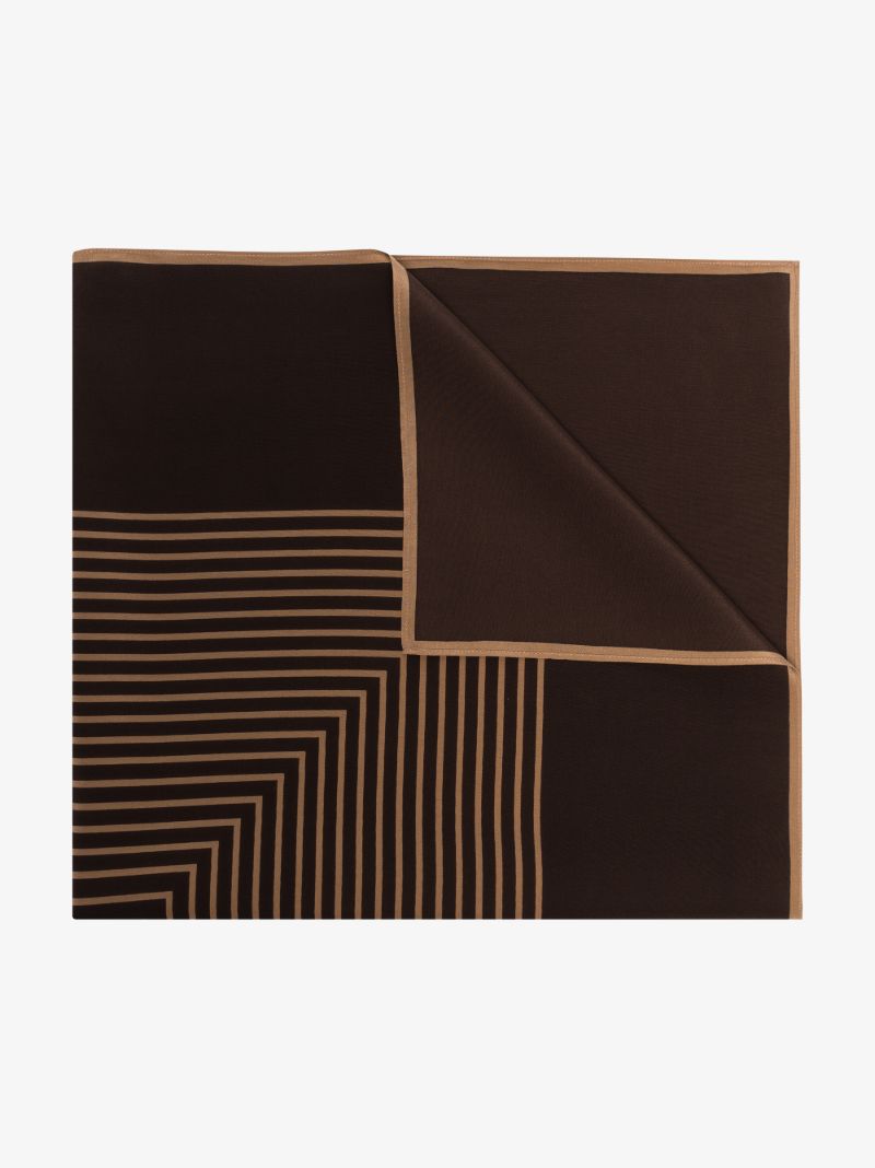 Brown Venezia Silk Scarf