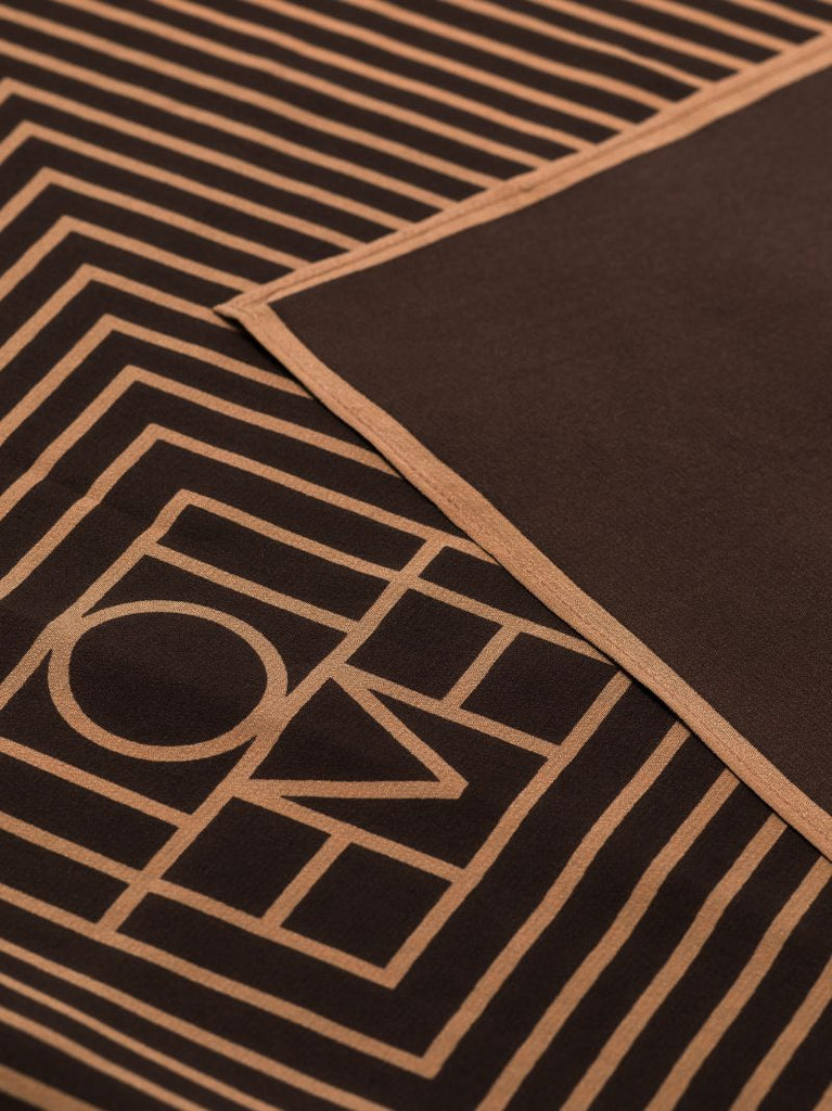 Brown Venezia Silk Scarf
