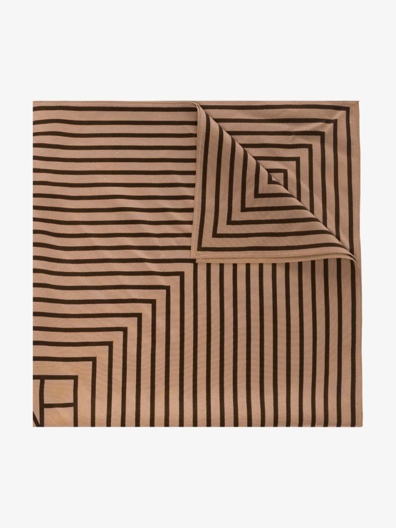 Neutral San Remo Printed Silk Scarf