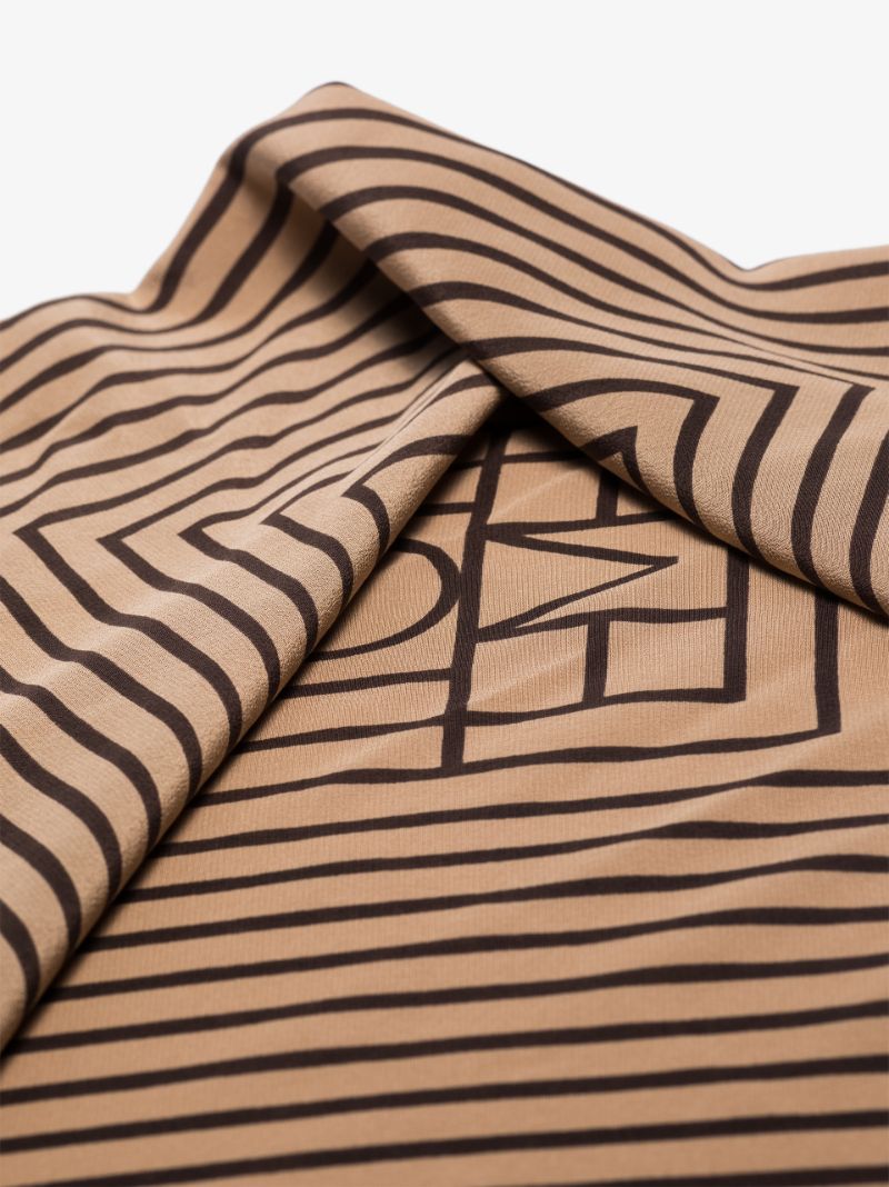 Neutral San Remo Printed Silk Scarf
