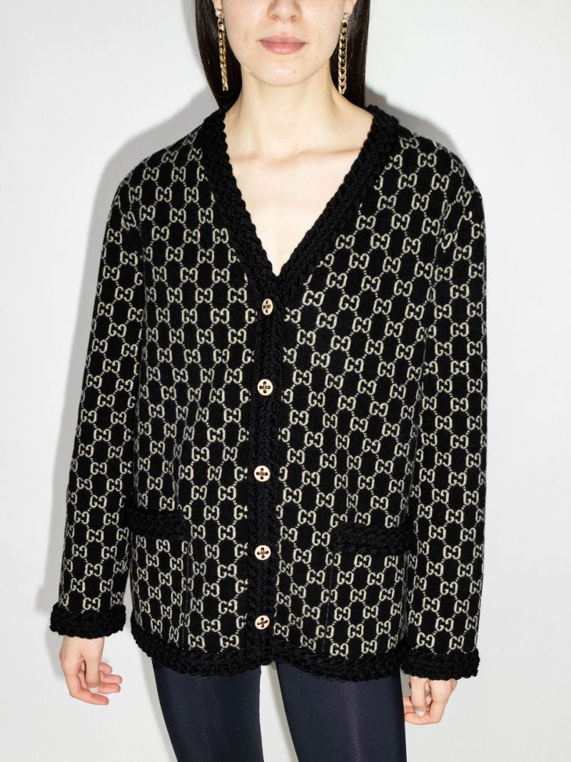 Monogram Wool Cardigan