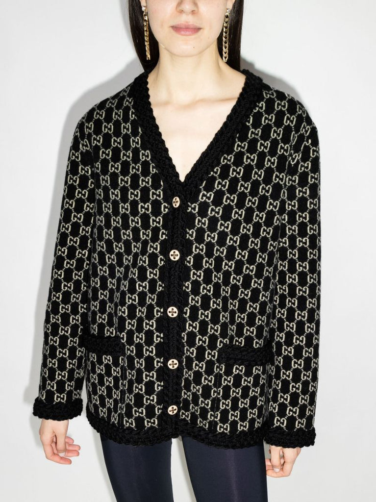 Monogram Wool Cardigan
