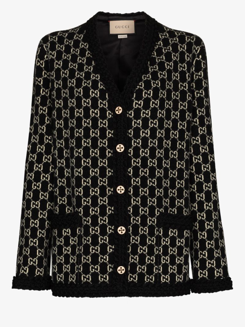 Monogram Wool Cardigan