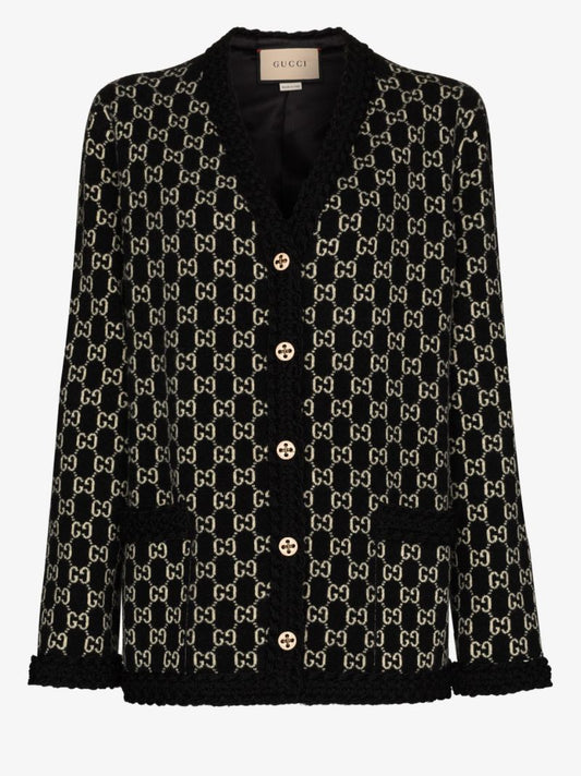 Monogram Wool Cardigan