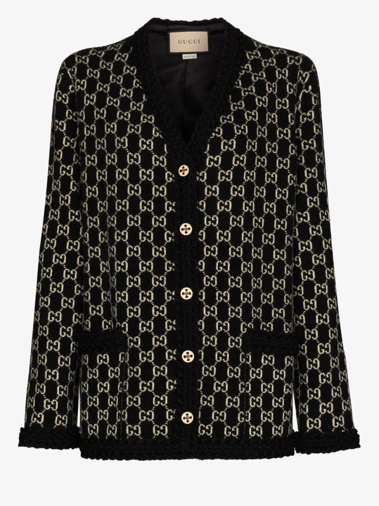 Monogram Wool Cardigan