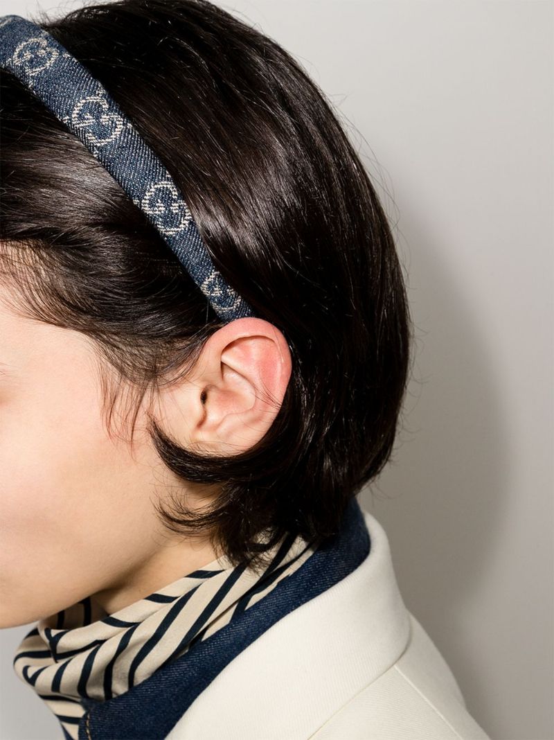 Gg Supreme Denim Hair Band