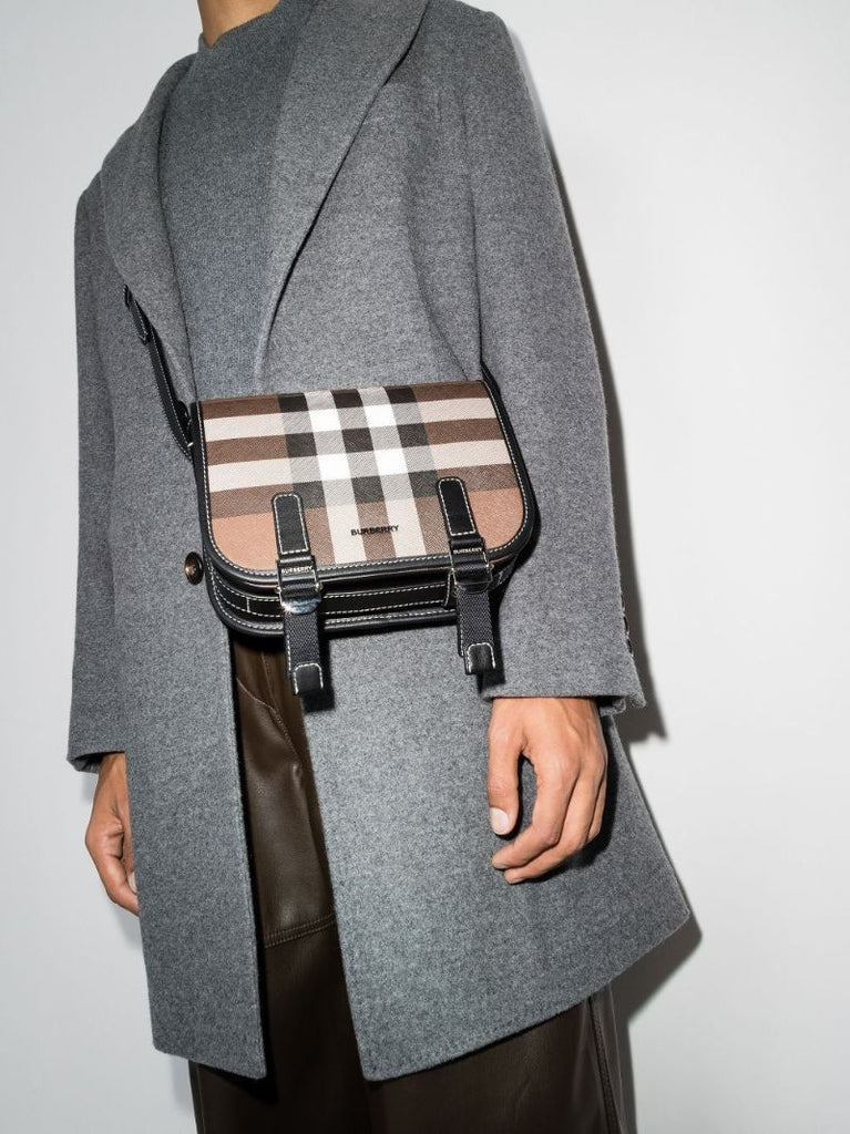 Brown Rider House Check Cross Body Bag