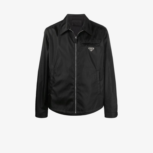Black Triangle Logo Zip-up Jacket