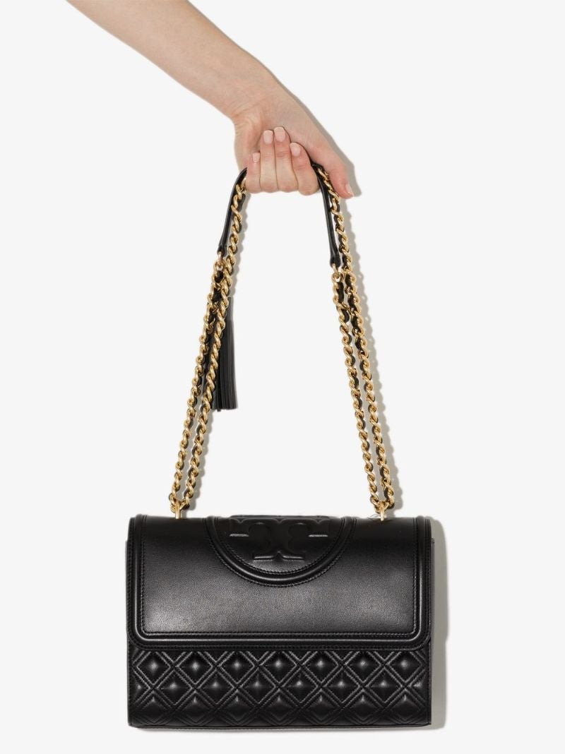 Black Fleming Leather Shoulder Bag