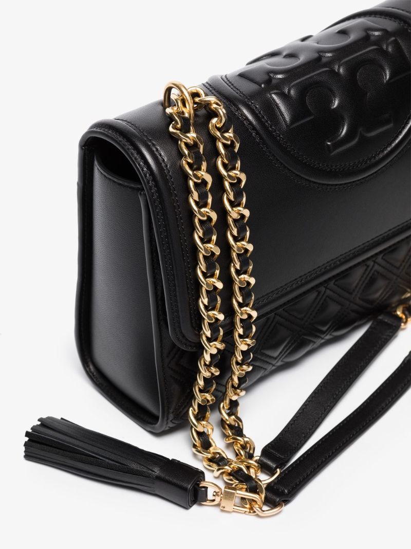 Black Fleming Leather Shoulder Bag