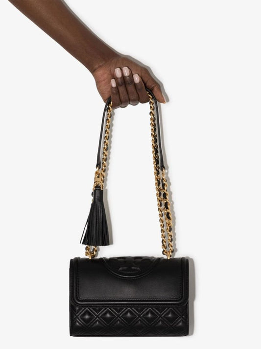 Black Fleming Small Leather Cross Body Bag