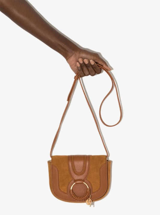 Brown Hana Mini Suede Cross Body Bag