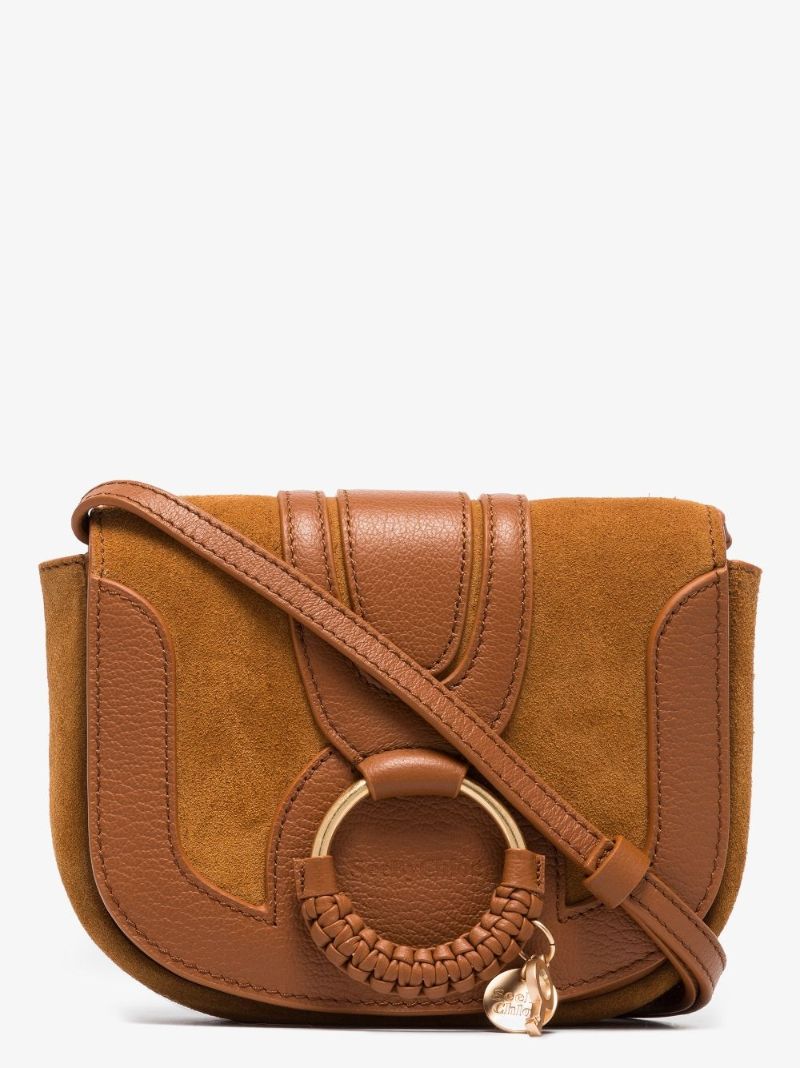 Brown Hana Mini Suede Cross Body Bag