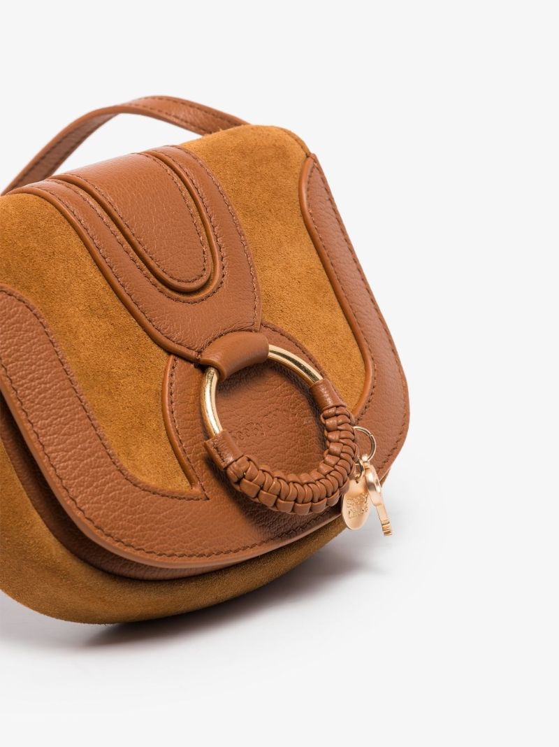 Brown Hana Mini Suede Cross Body Bag