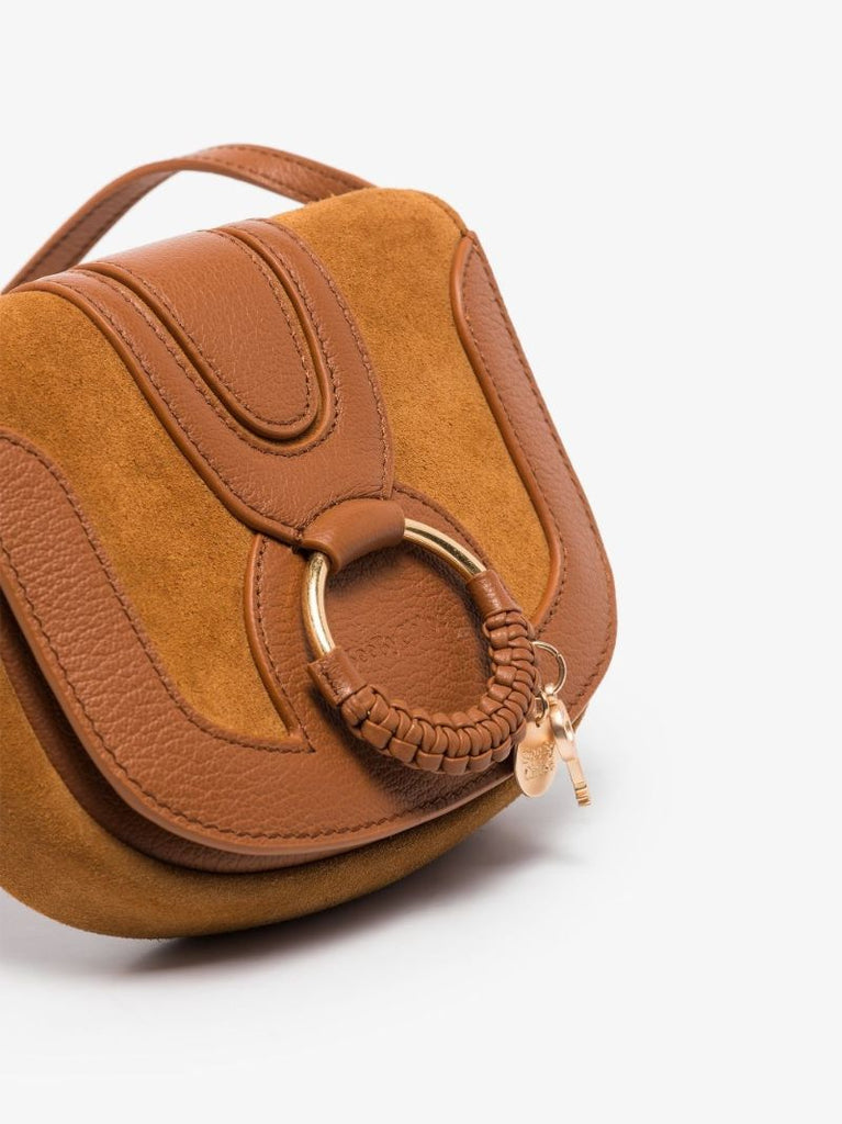 Brown Hana Mini Suede Cross Body Bag