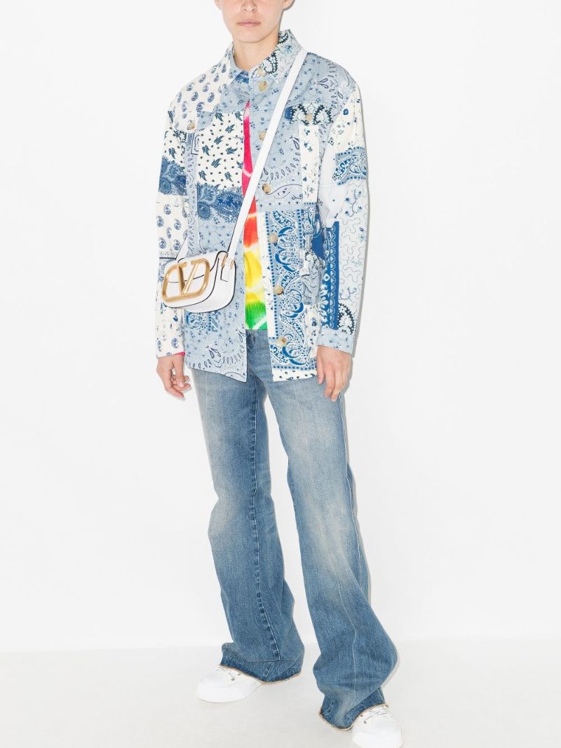 Patchwork Paisley Print Shirt Jacket