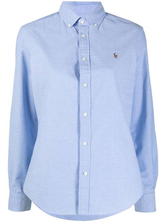 Blue Polo Pony Cotton Shirt