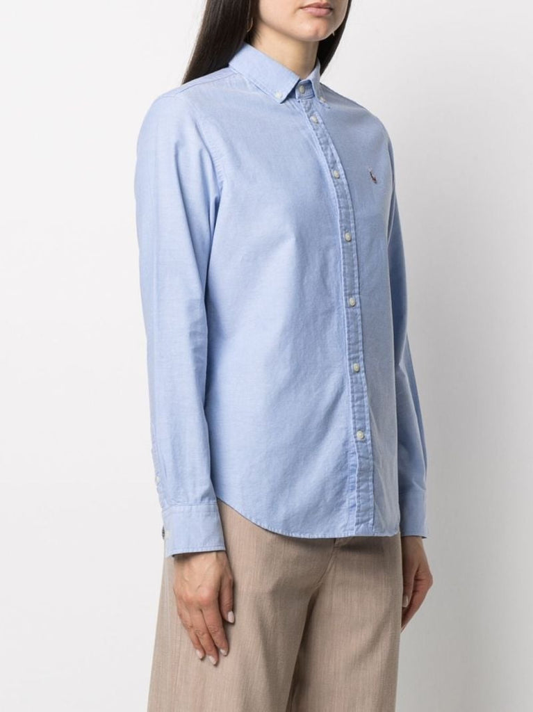 Blue Polo Pony Cotton Shirt