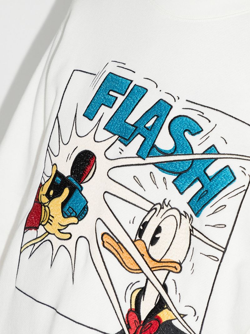 X Disney White Donald Duck Print Sweatshirt