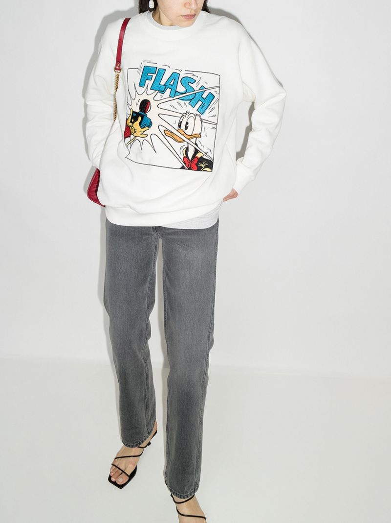 X Disney White Donald Duck Print Sweatshirt