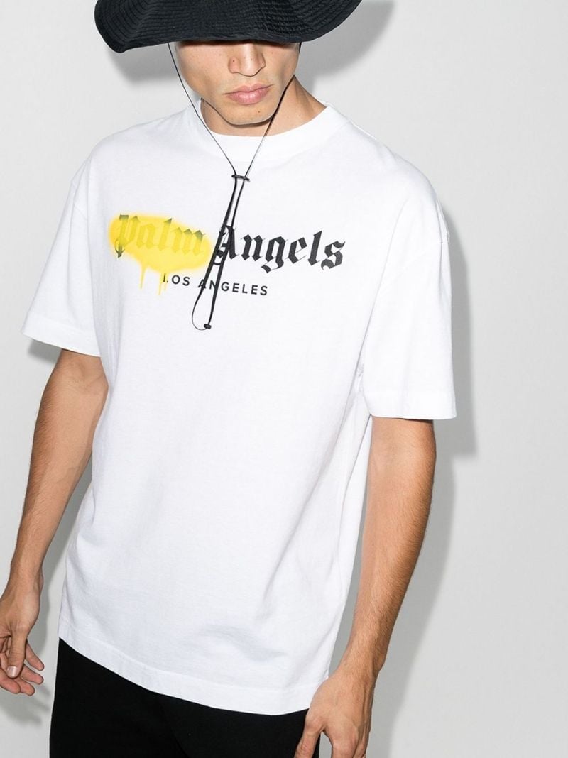 La Spray Paint-effect T-shirt