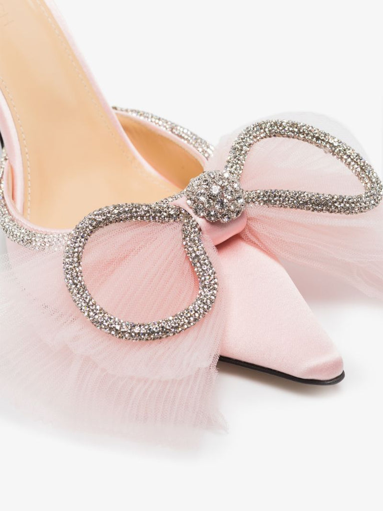 Pink Bow 105 Crystal Pumps
