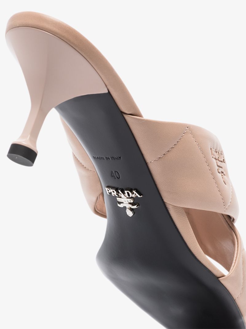 Pink 55 Quilted Leather Sandals