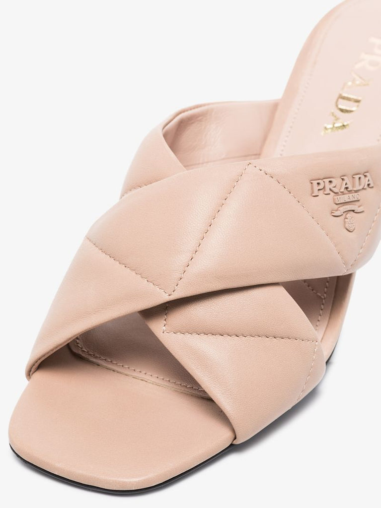 Pink 55 Quilted Leather Sandals