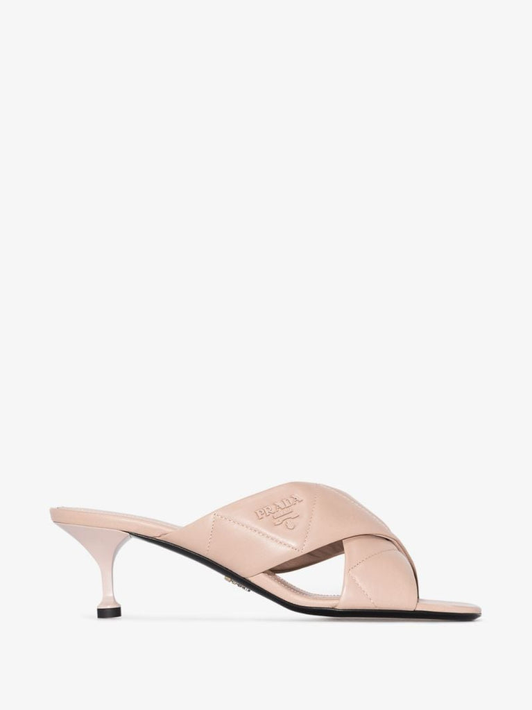 Pink 55 Quilted Leather Sandals