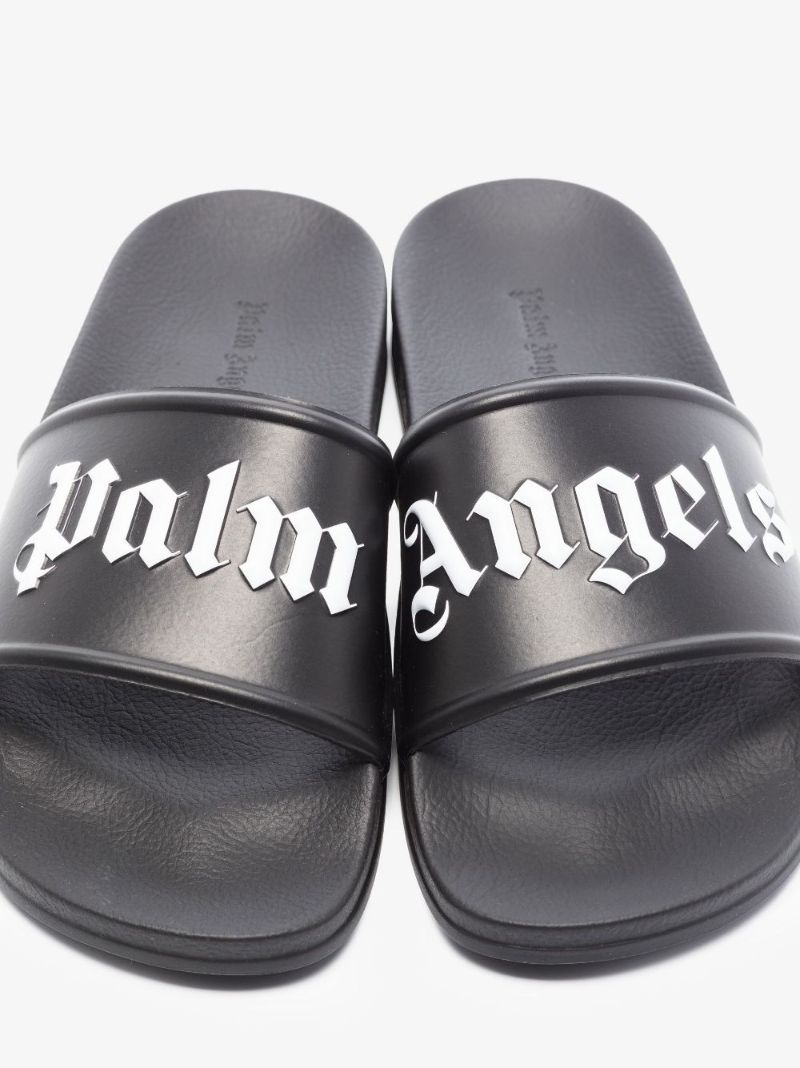 Black Logo Rubber Slides
