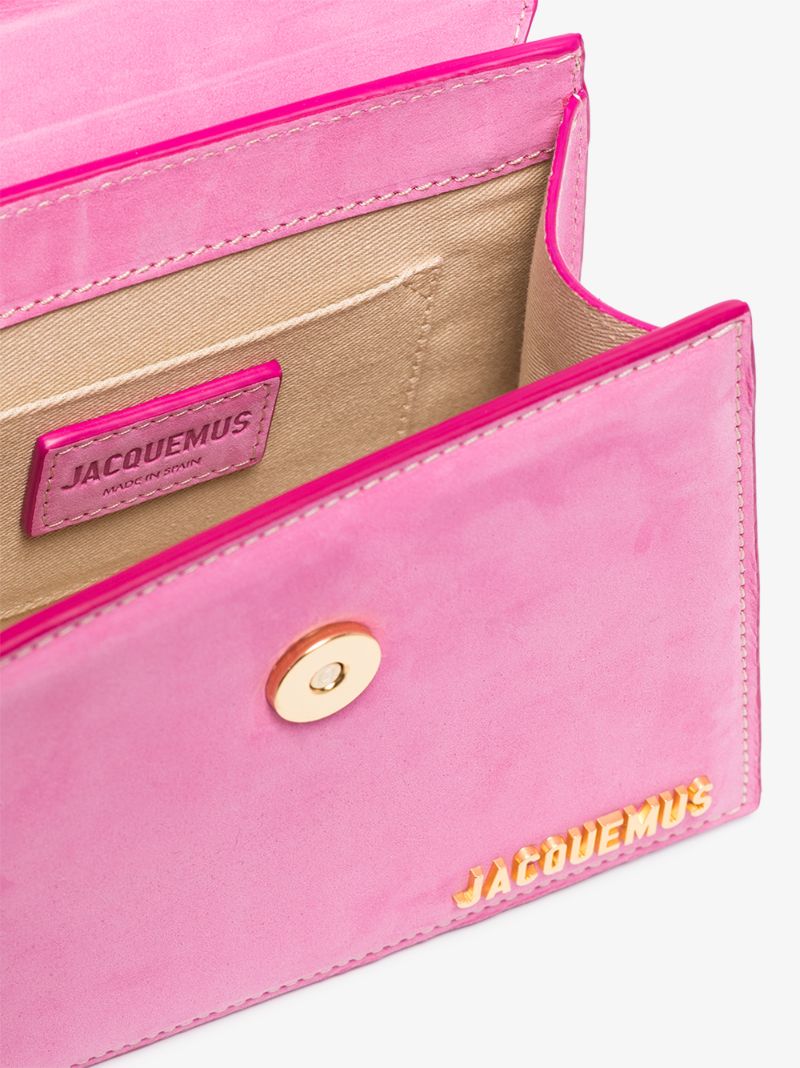 Pink Le Chiquito Noeud Suede Mini Bag