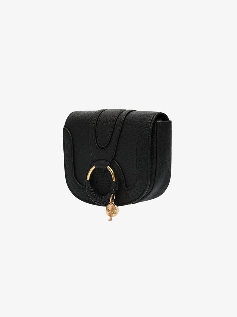 Black Hana Mini Leather Cross Body Bag