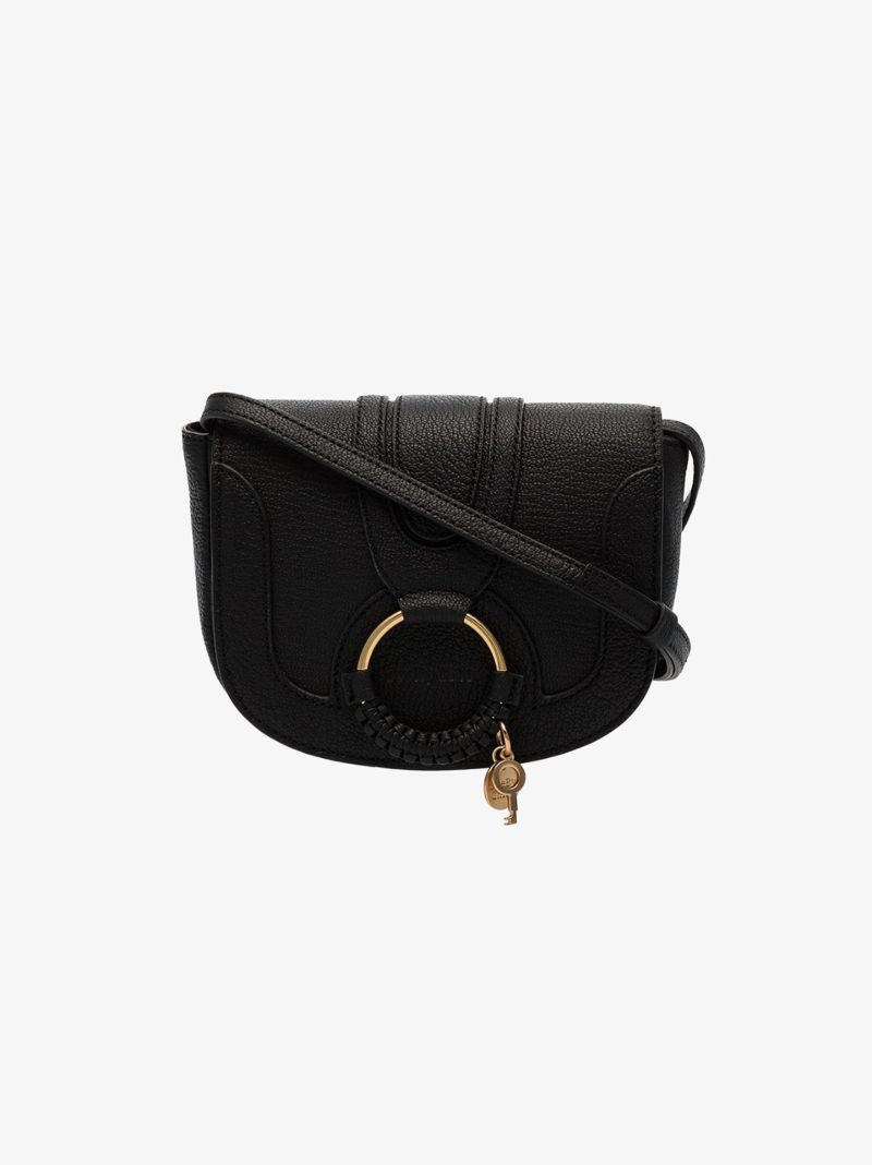 Black Hana Mini Leather Cross Body Bag