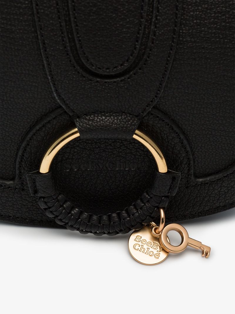 Black Hana Mini Leather Cross Body Bag