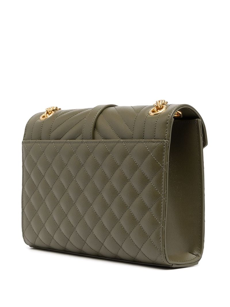 Slp Envelope Med Lthr Gld Hw Shldr Bag