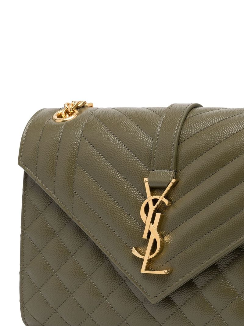 Slp Envelope Med Lthr Gld Hw Shldr Bag