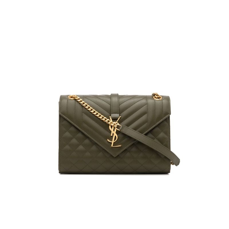 Slp Envelope Med Lthr Gld Hw Shldr Bag