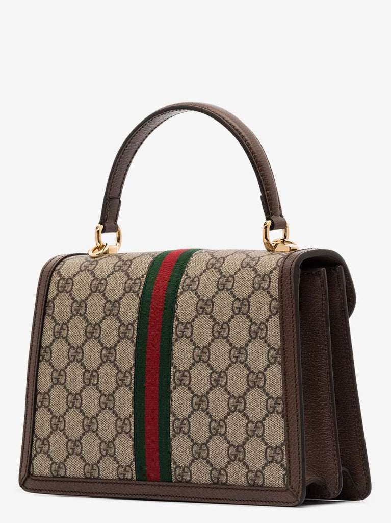 Brown Ophidia Gg Supreme Small Top Handle Bag