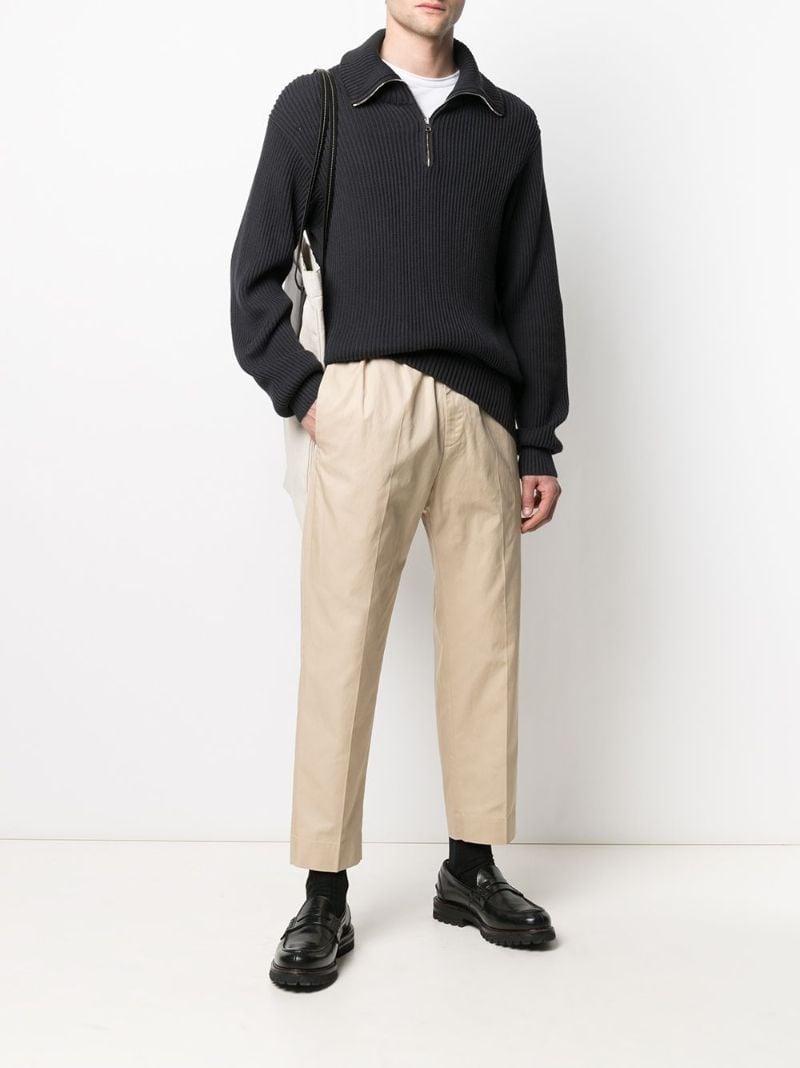 Cropped Straight-leg Trousers