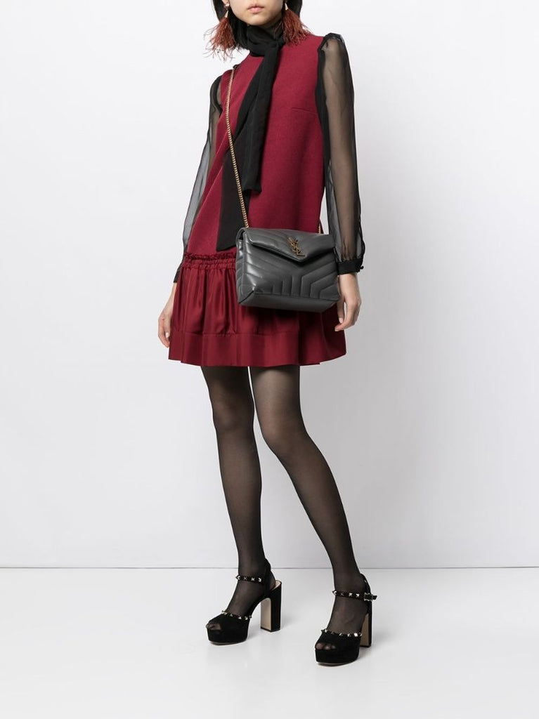 Small Grey Loulou Shoulder Bag