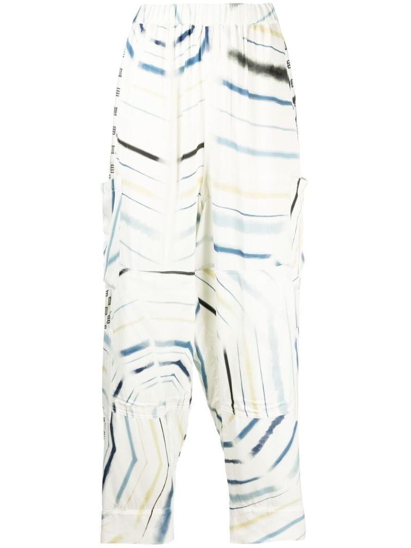 Geometric Print Tapered Trousers