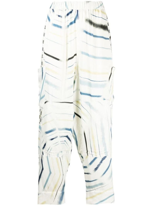 Geometric Print Tapered Trousers