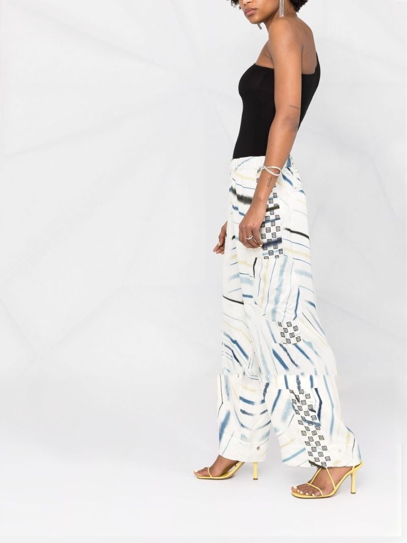 Geometric Print Tapered Trousers