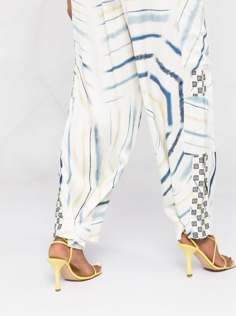 Geometric Print Tapered Trousers