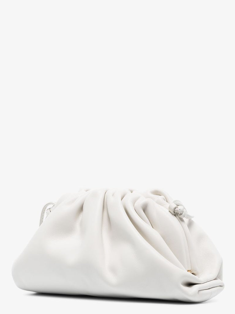 White the Mini Pouch Leather Clutch Bag