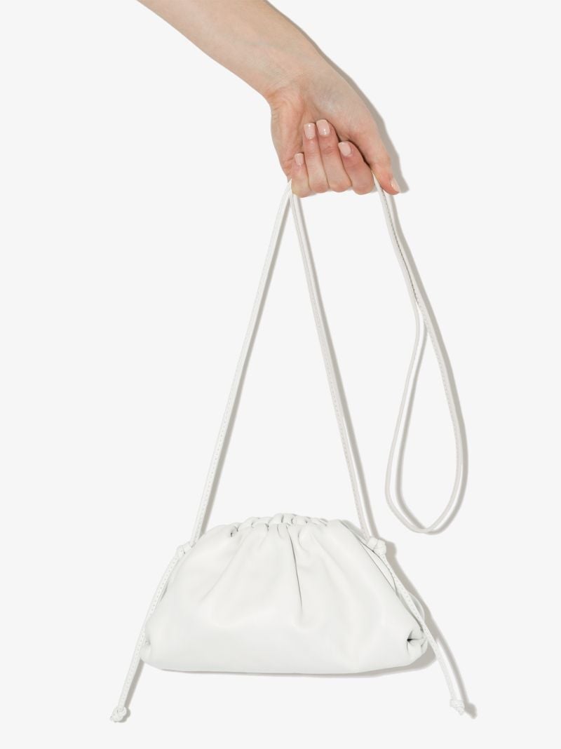 White the Mini Pouch Leather Clutch Bag