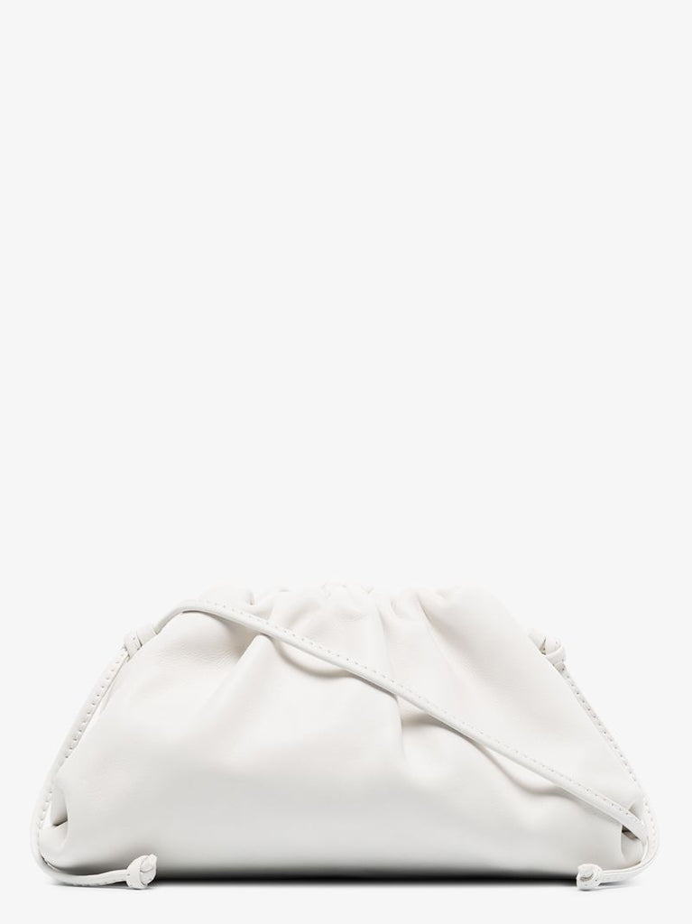 White the Mini Pouch Leather Clutch Bag