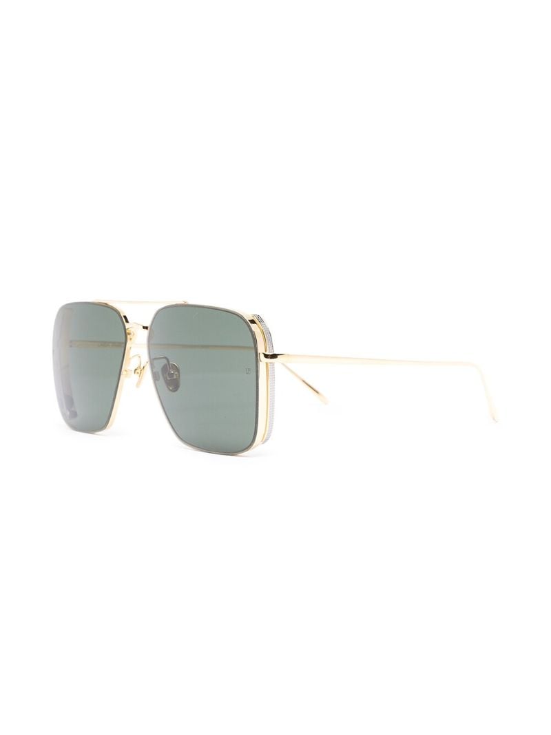 Gold-tone Asher Pilot-frame Sunglasses