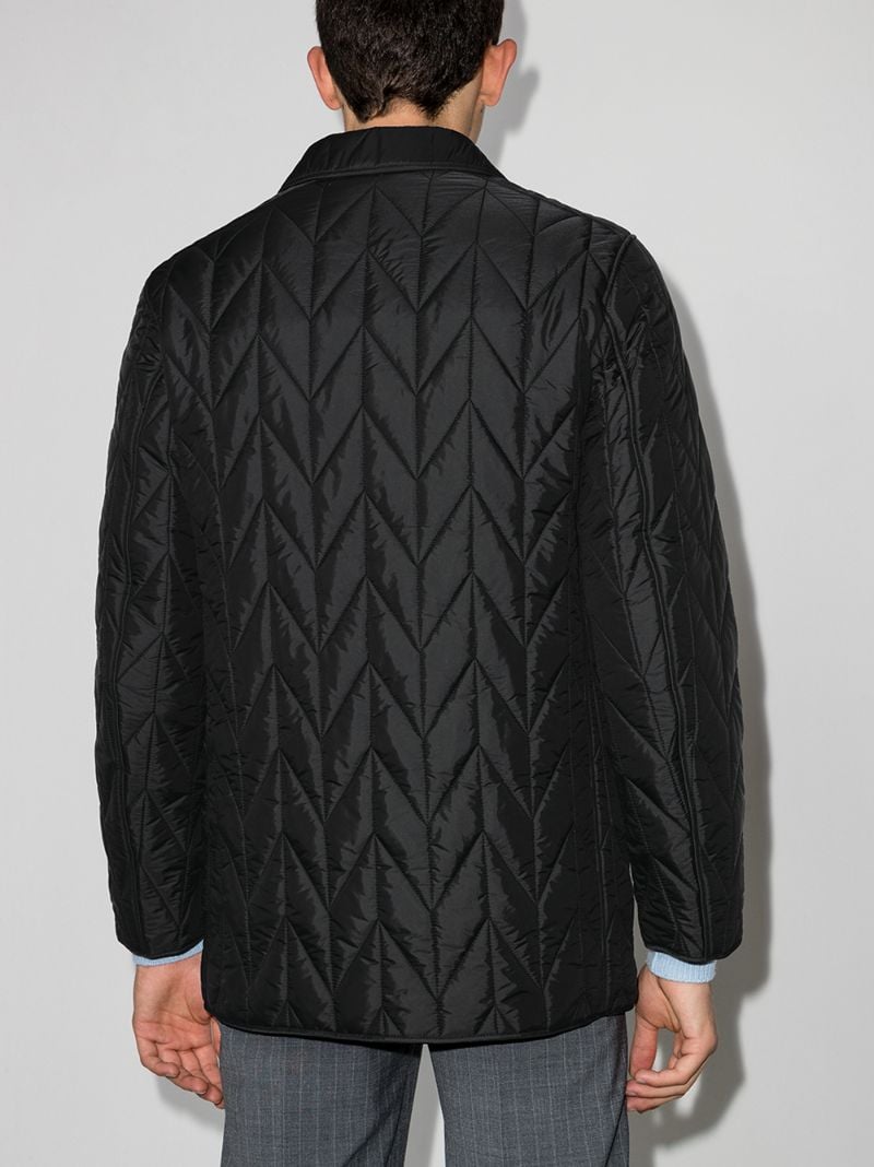 Padded Quilted Logo Patch Jacket